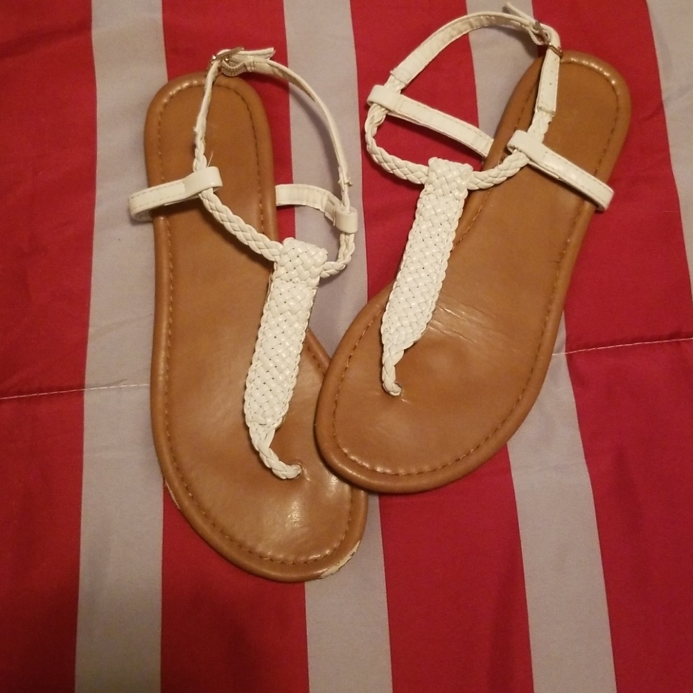 White sandals